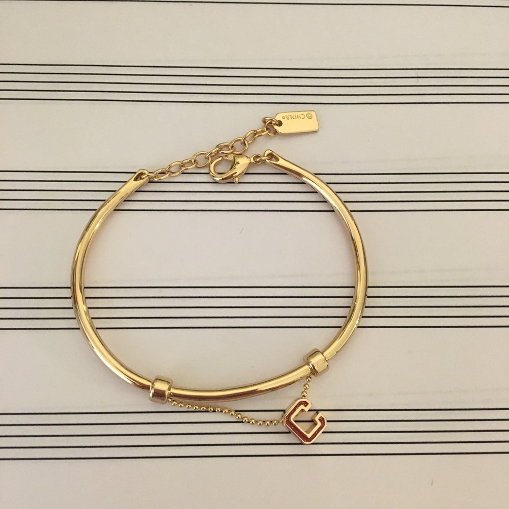 Coach bracelet 18k gold-plated,sterling silverNWOT